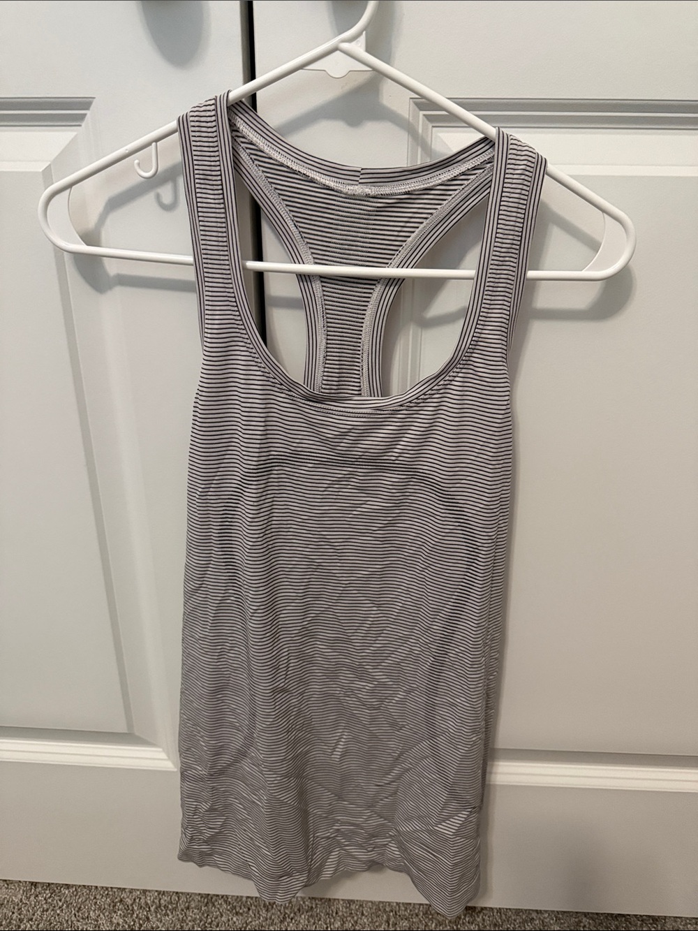 Women’s Lululemon Black And White Striped Tank